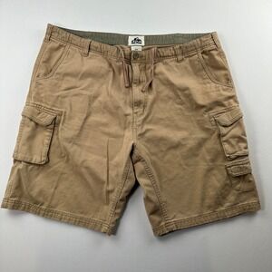Old Mill Cargo Shorts Men's Size 42 Beige Cotton Heavyweight Khaki Rugged Tan